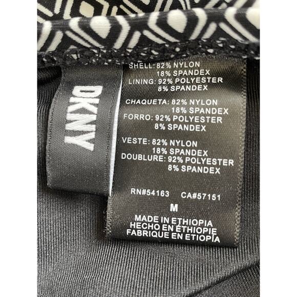 DKNY Swim One Piece Swimsuit Shirred Multicolor Print Padded Swimwear - Picture 10 of 11